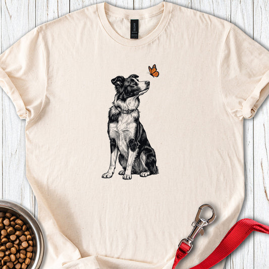 Border Collie Butterfly — Natural