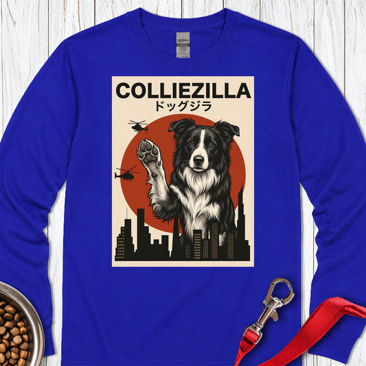Border Collie Colliezilla Long Sleeve — Royal