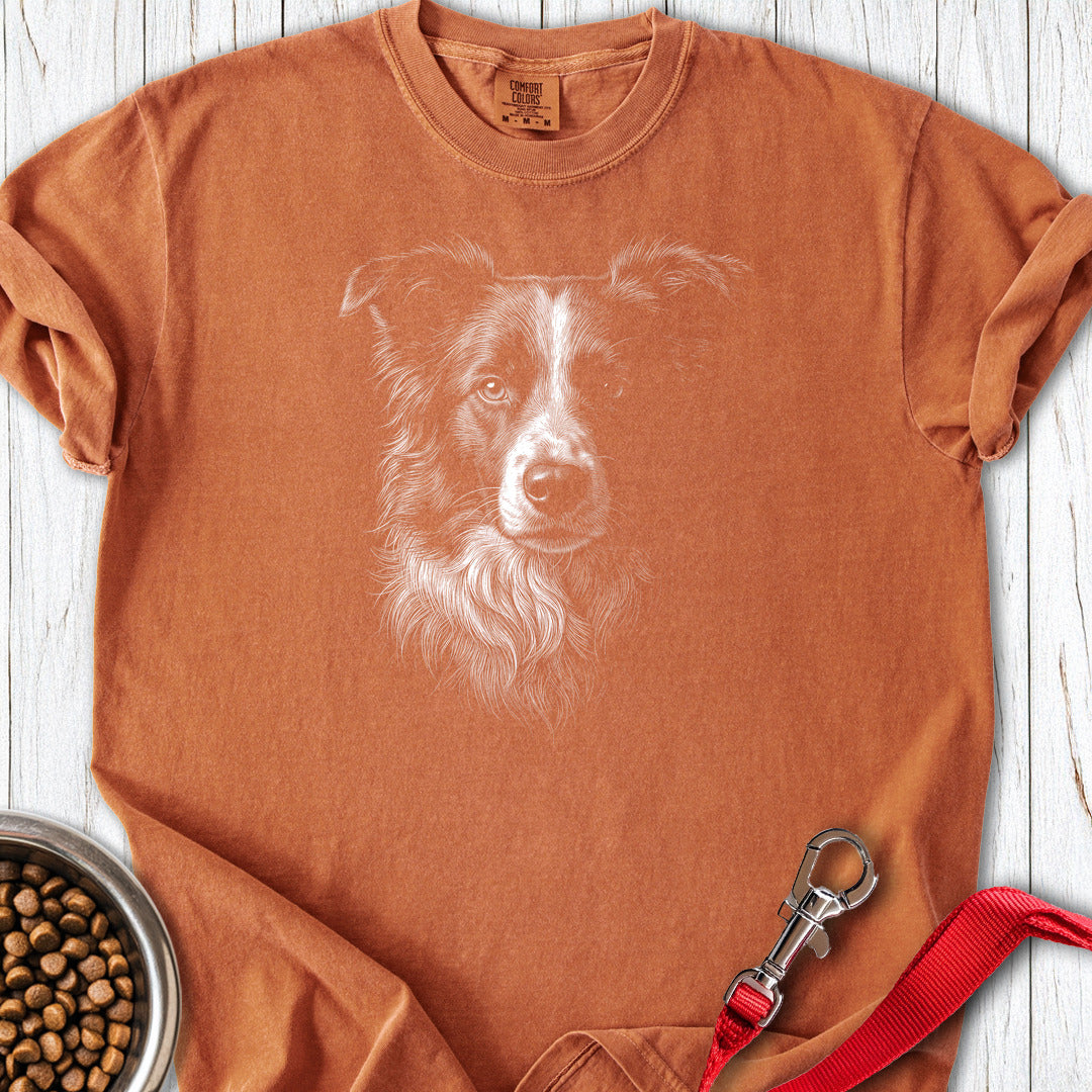 Border Collie Engraved Premium Tee — Yam
