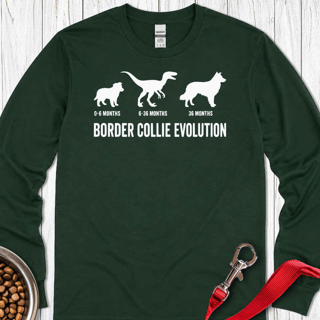Border Collie Evolution Long Sleeve — Forest Green