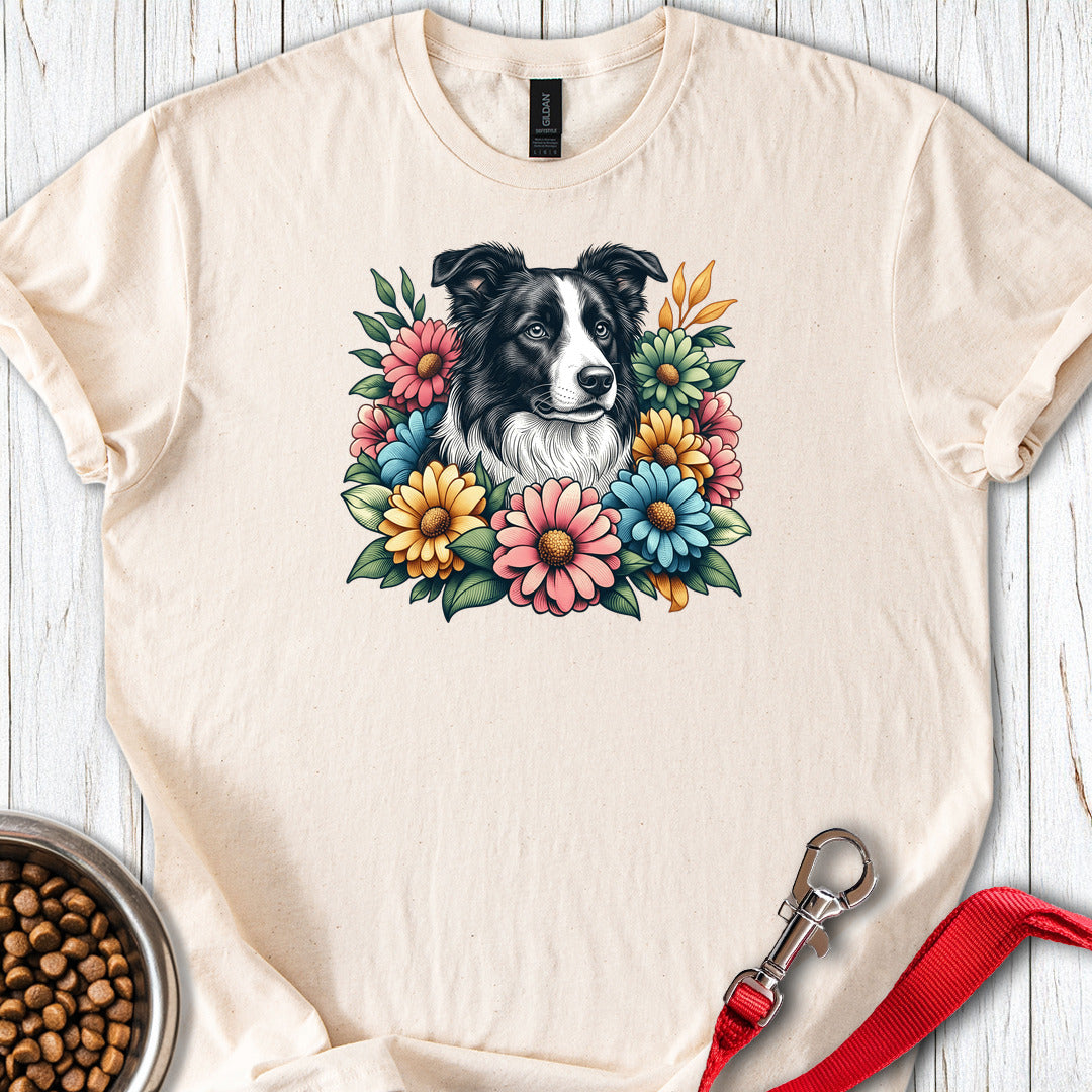 Border Collie Flowers — Natural
