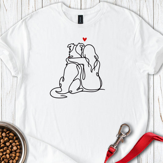 Border Collie Girl — White