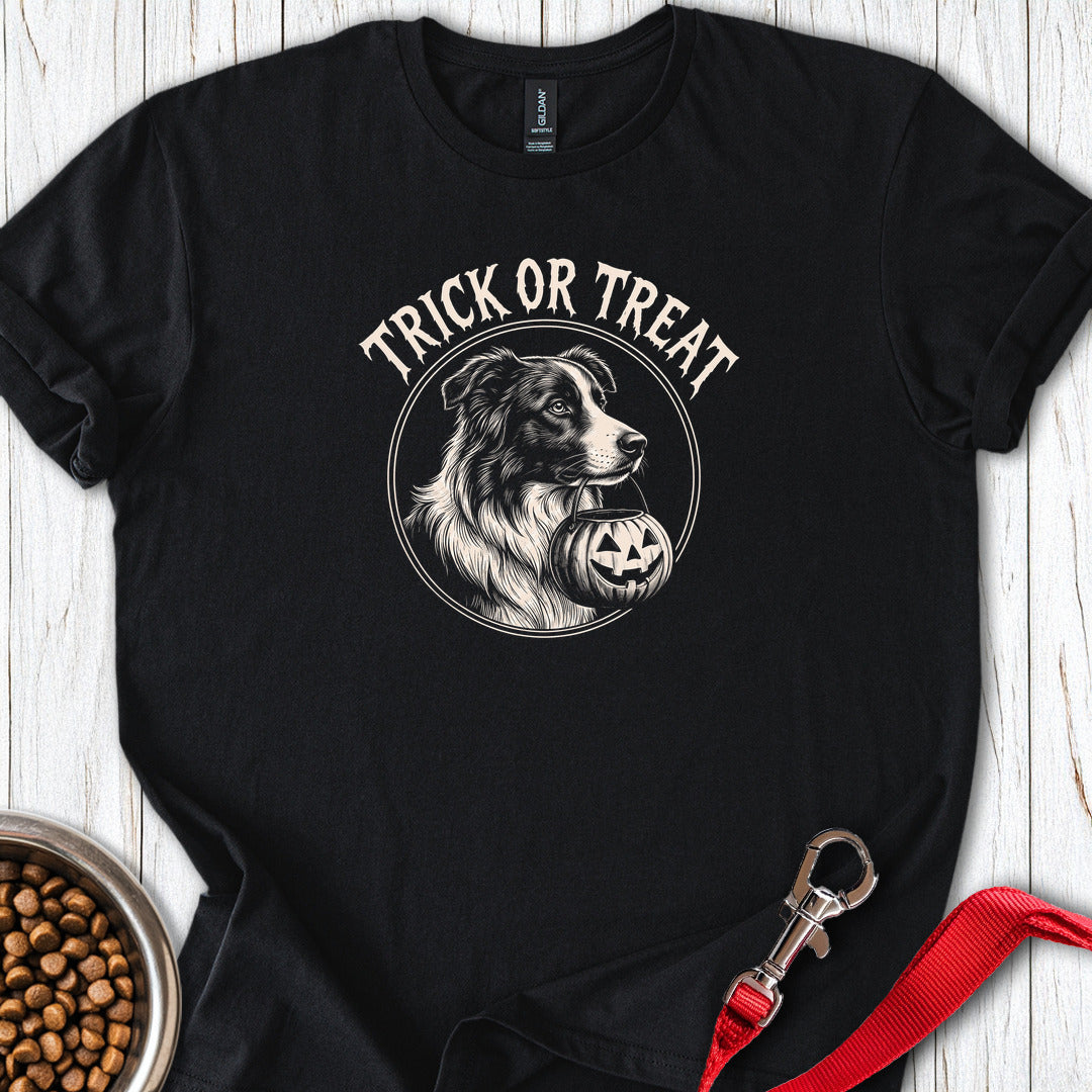 Border Collie Halloween Trick or Treat — Black
