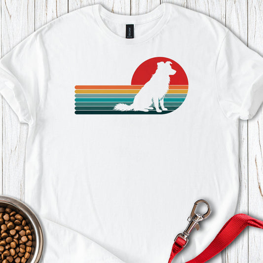Border Collie Retro — White