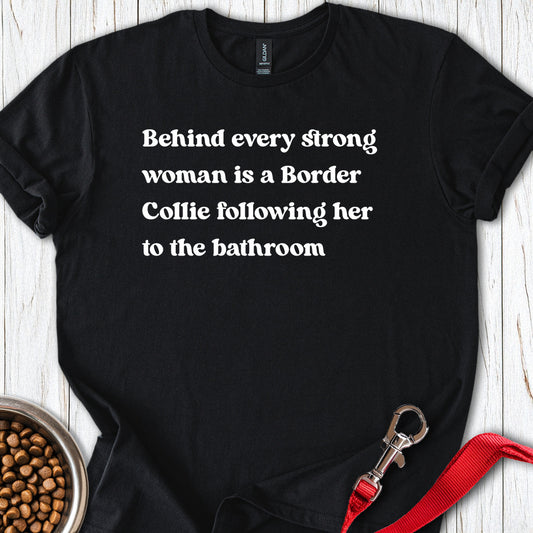 Border Collie Strong Woman — Black