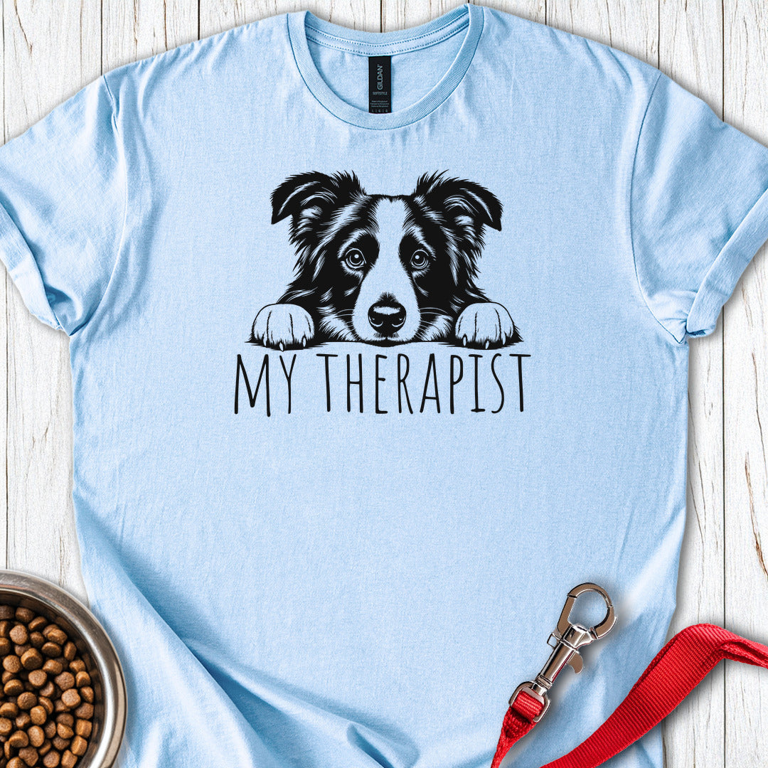 Border Collie Therapist — Light Blue