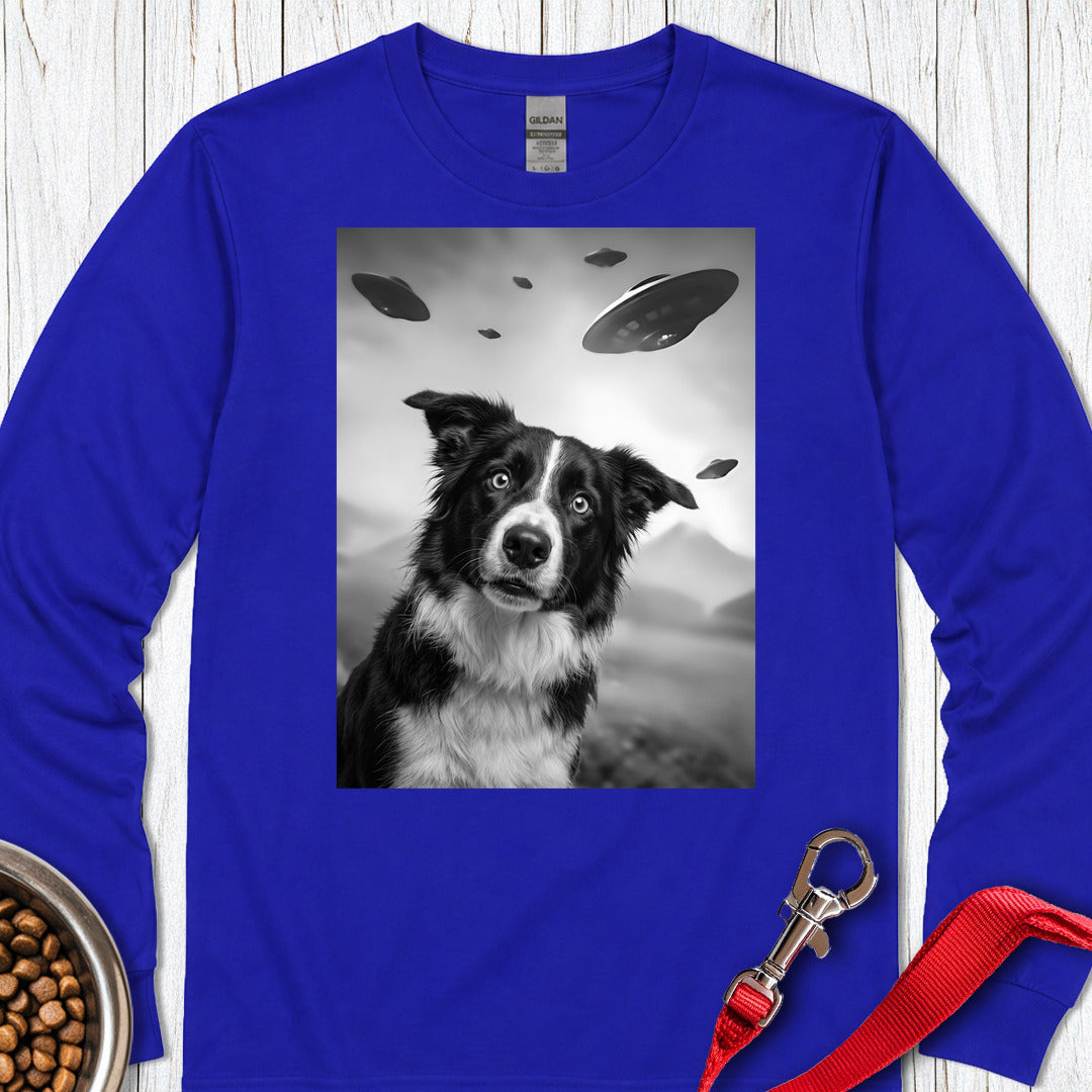 Border Collie UFO Long Sleeve — Royal