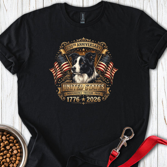 Border Collie USA 250 Anniversary — Black