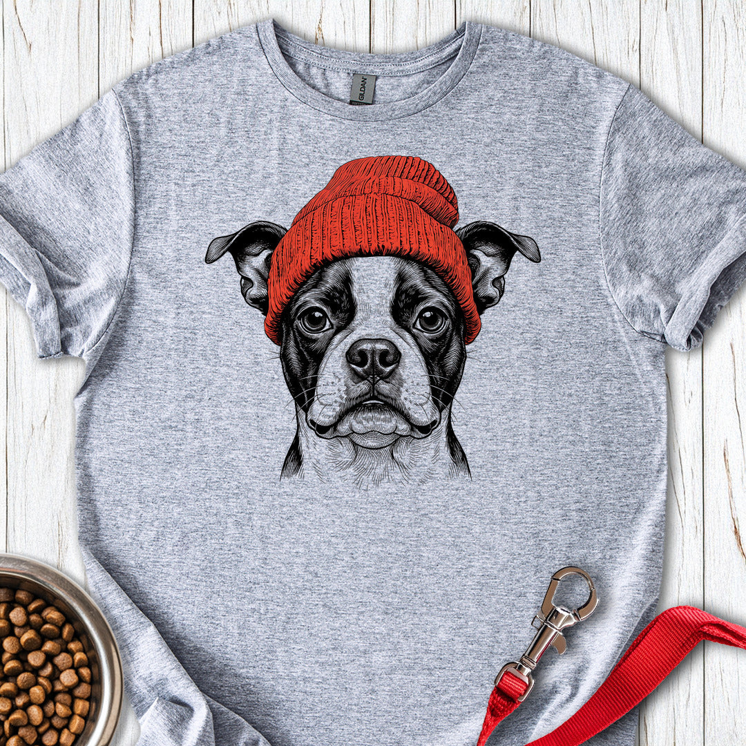 Boston Terrier Beanie — Sport Grey