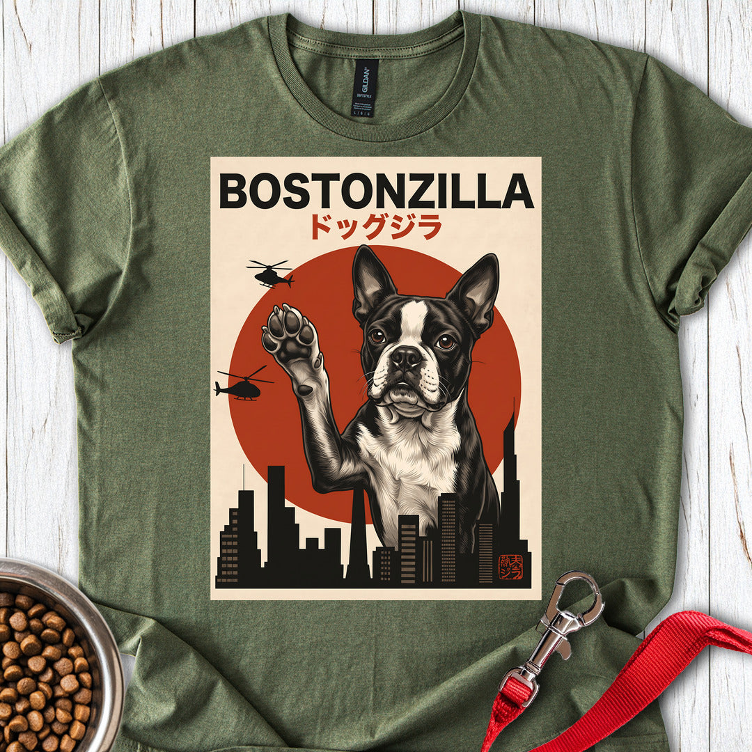 Boston Terrier Bostonzilla — Military Green