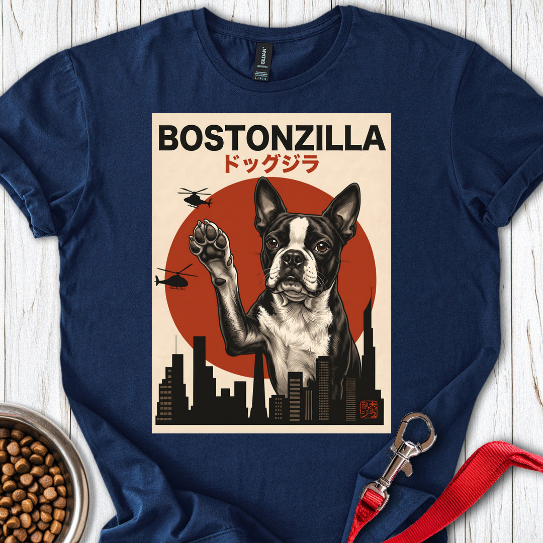 Boston Terrier Bostonzilla — Navy