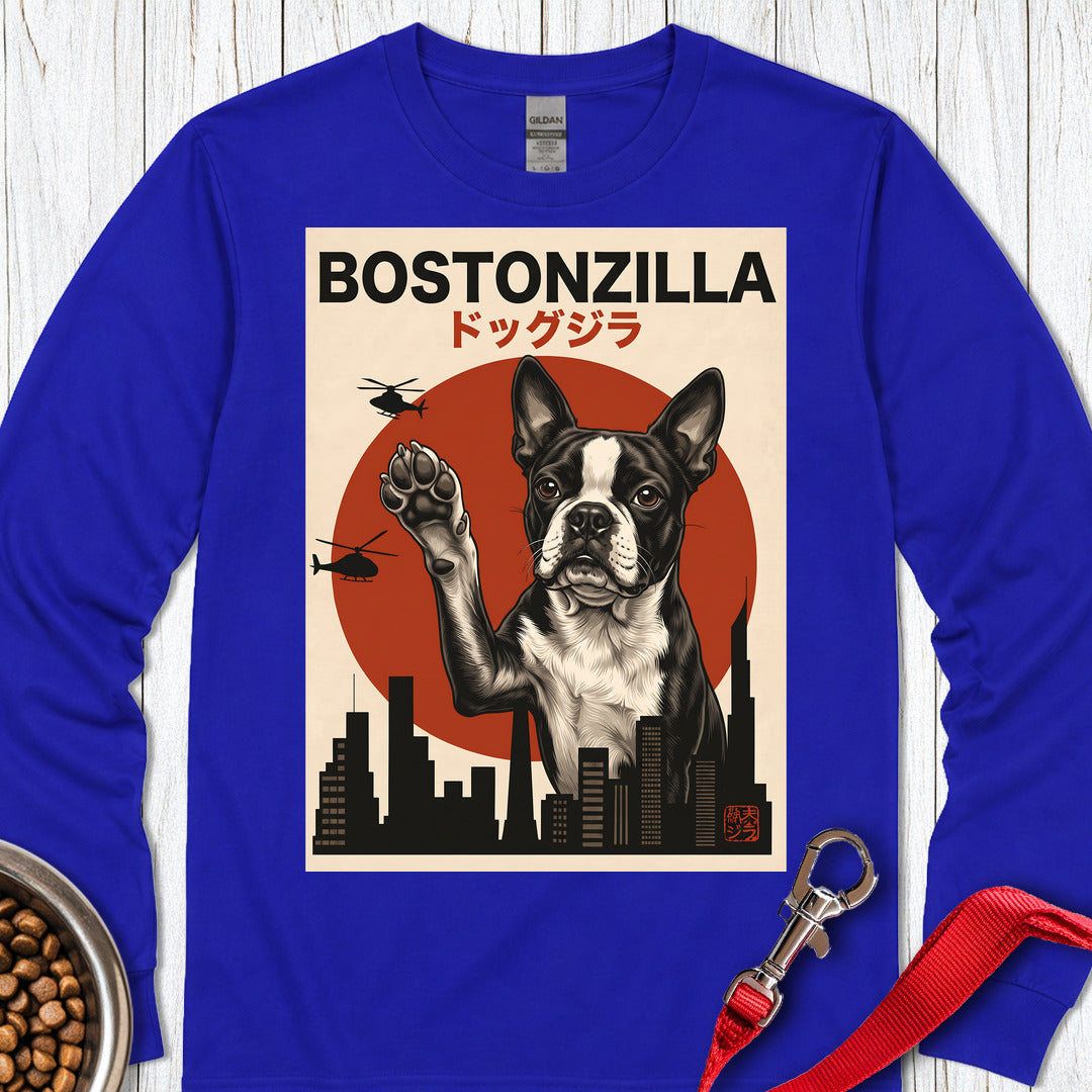 Boston Terrier Bostonzilla Long Sleeve — Royal