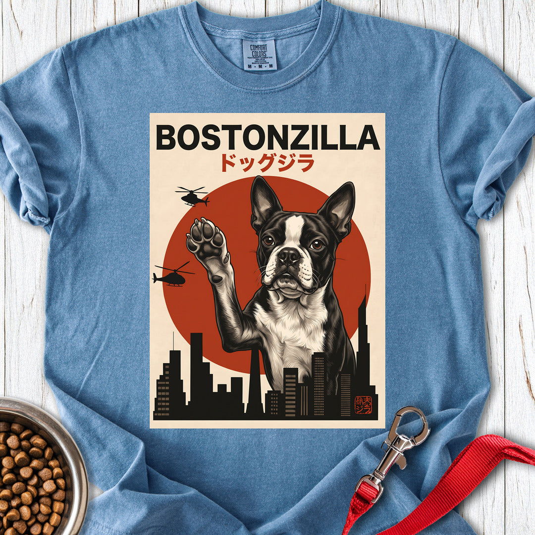 Boston Terrier Bostonzilla Premium Tee — Blue Jean