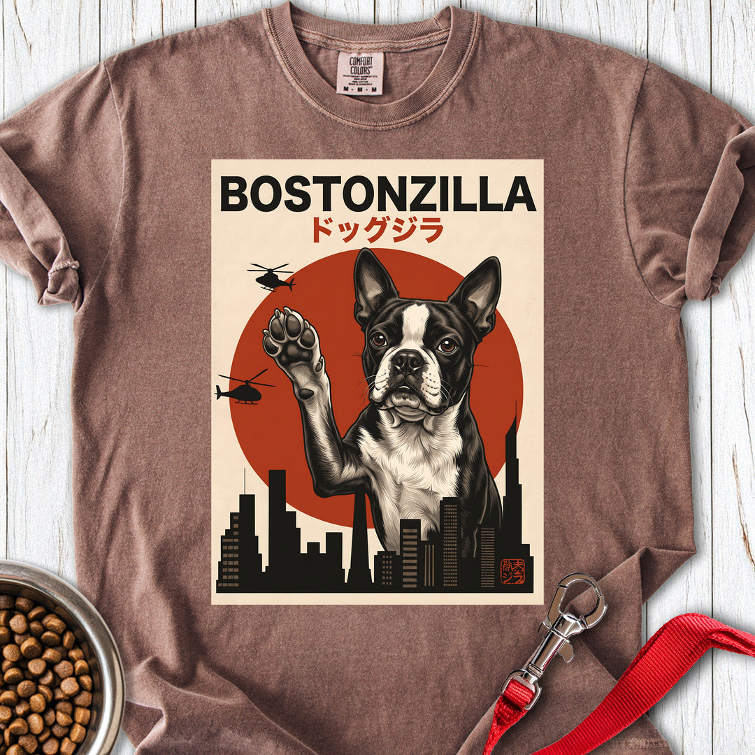 Boston Terrier Bostonzilla Premium Tee — Espresso