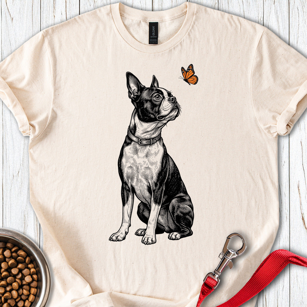Boston Terrier Butterfly — Natural