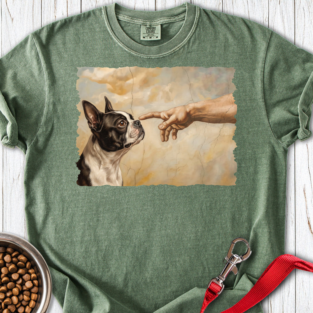 Boston Terrier Creation Premium Tee — Moss
