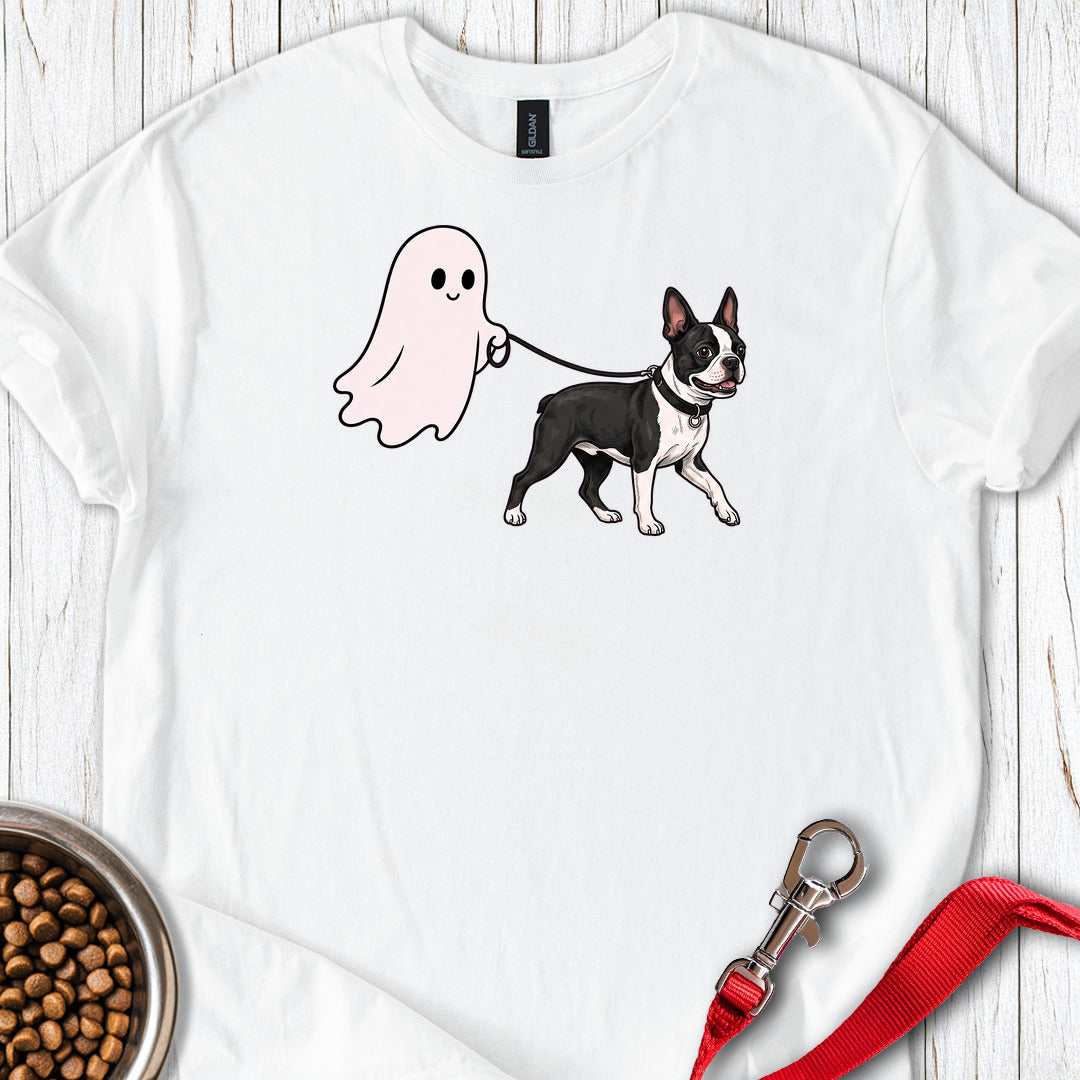 Boston Terrier Ghost Walk — White