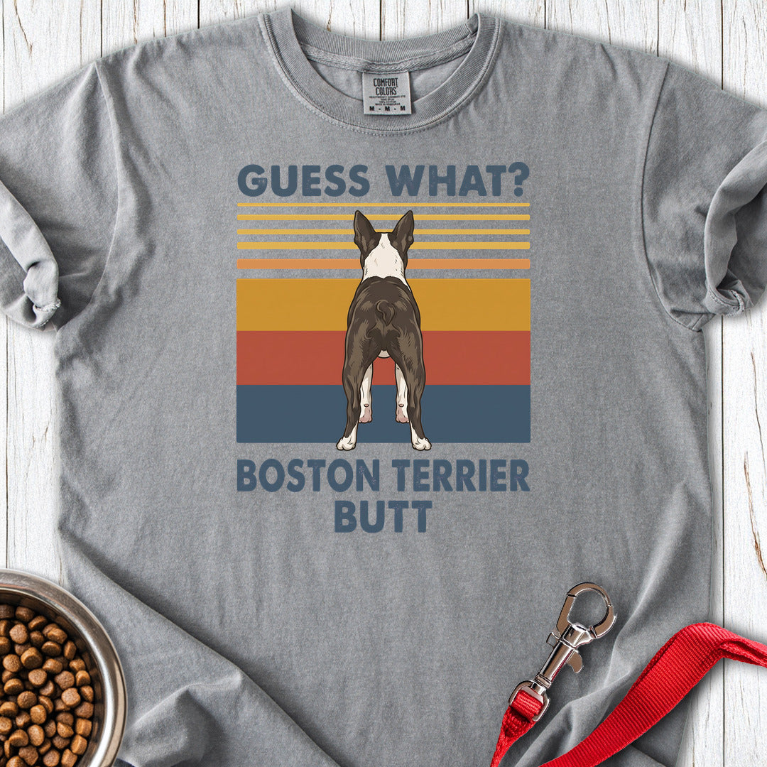 Boston Terrier Guess What Premium Tee — Grey