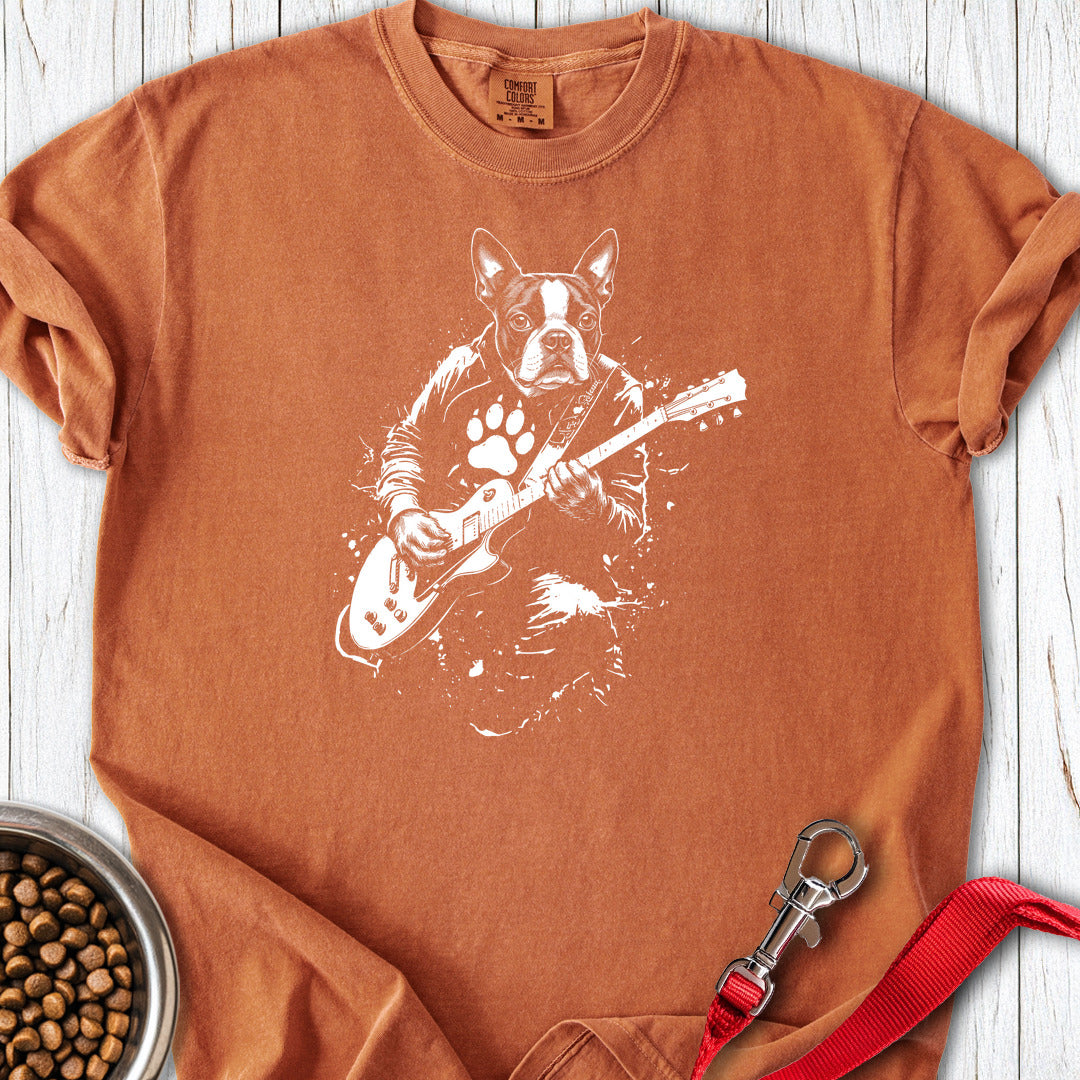 Boston Terrier Guitar Premium Tee — Yam