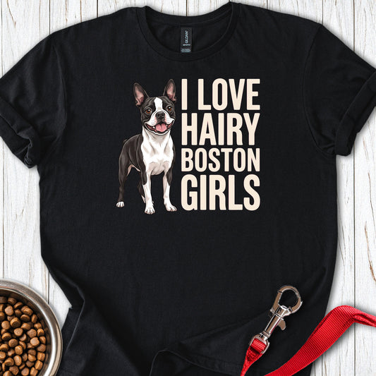 Boston Terrier Hairy Girls — Black