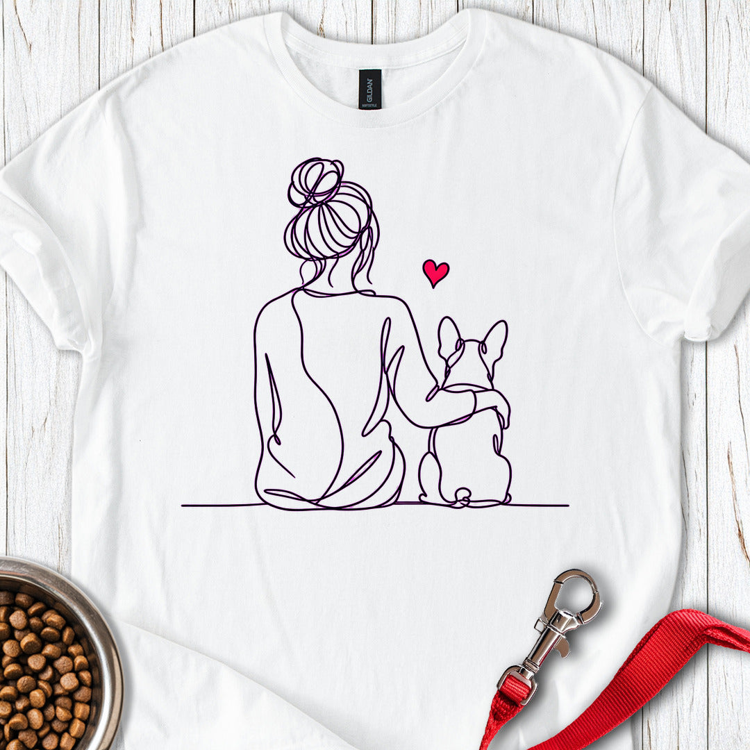 Boston Terrier Hug — White