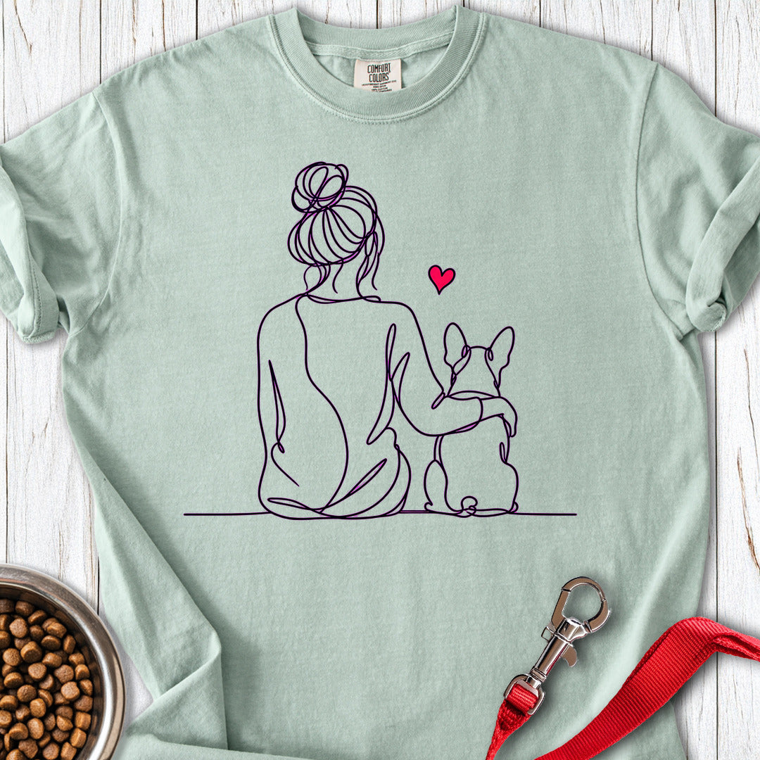 Boston Terrier Hug Premium Tee — Bay