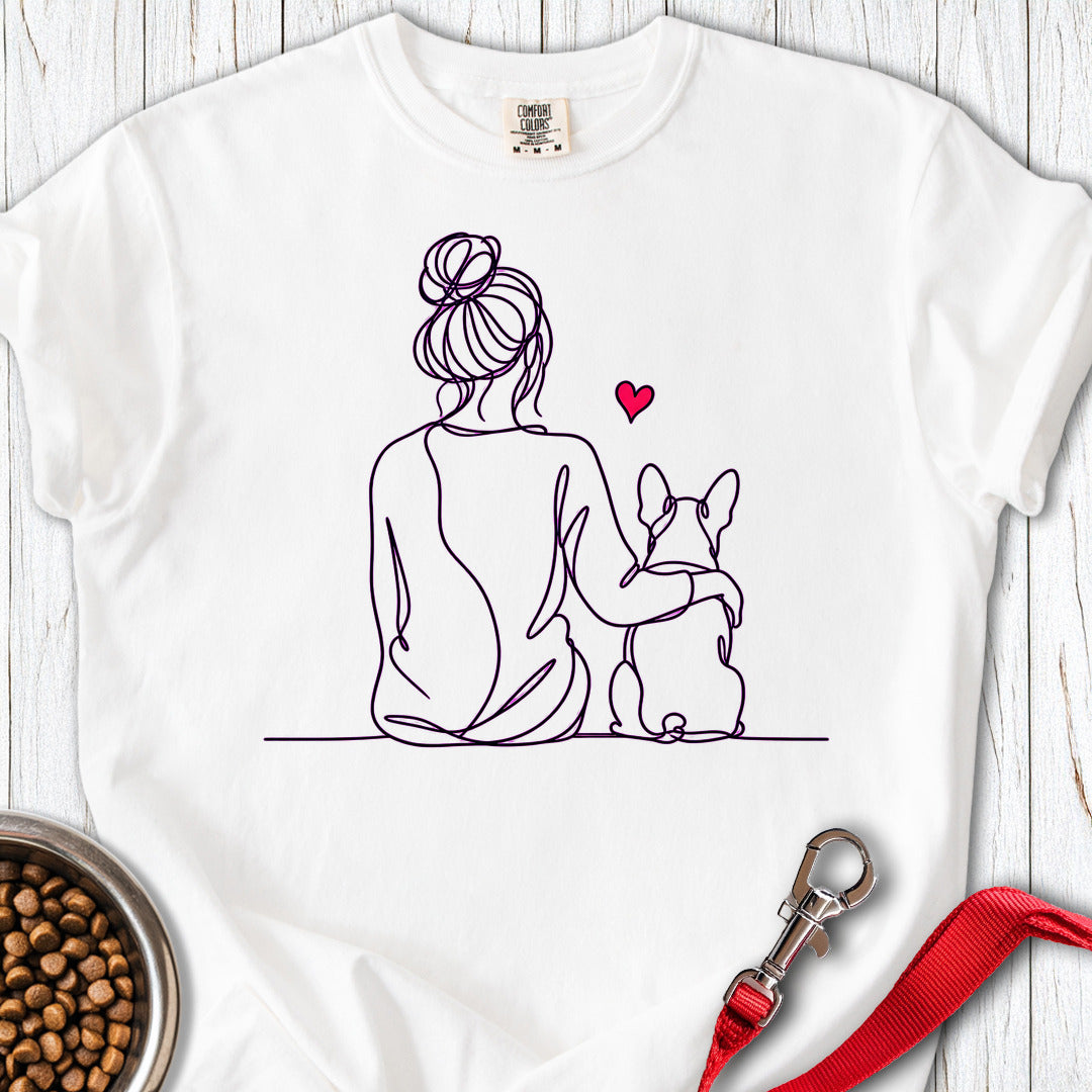 Boston Terrier Hug Premium Tee — White