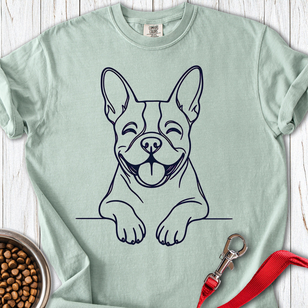 Boston Terrier Lineart Premium Tee — Bay