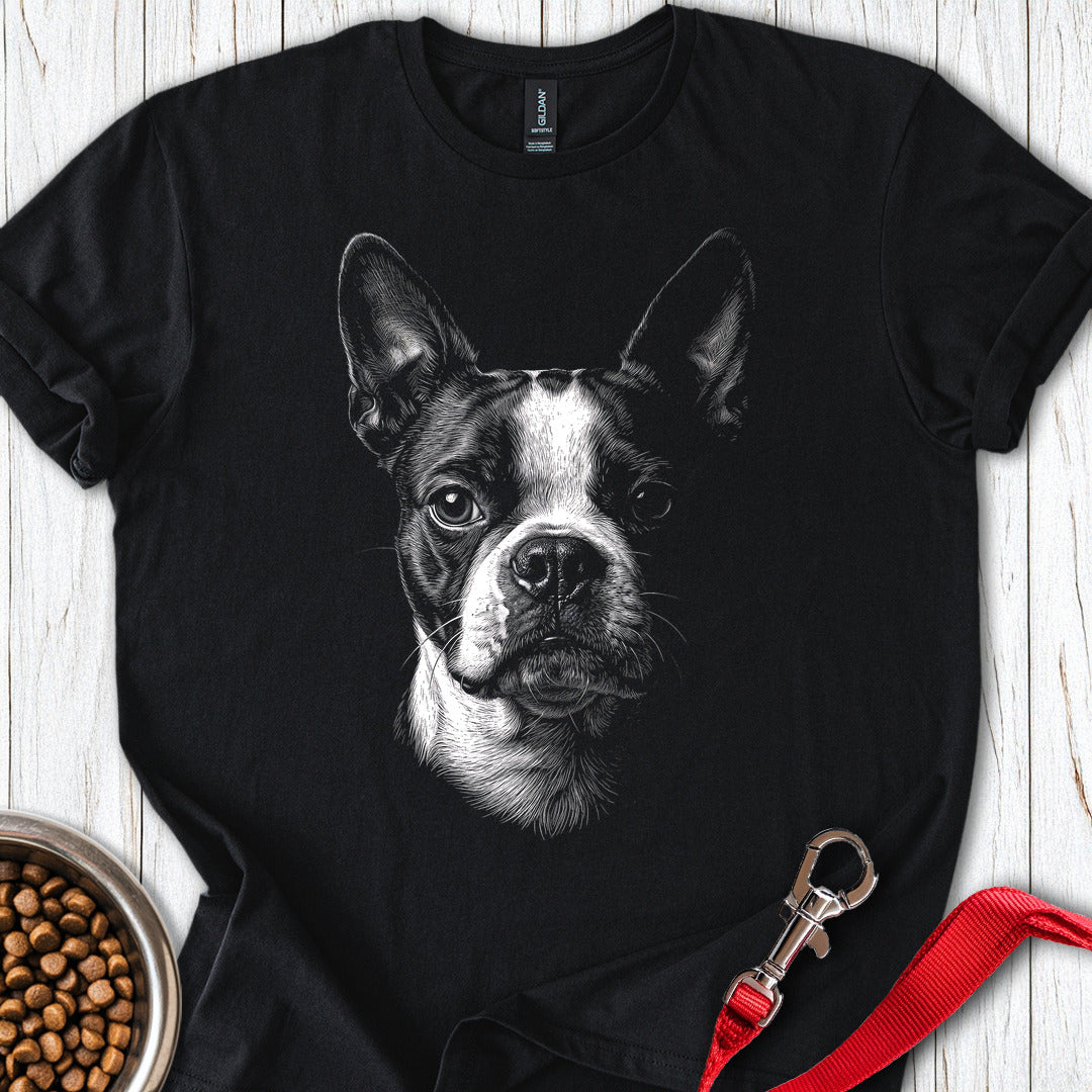 Boston Terrier Portrait — Black