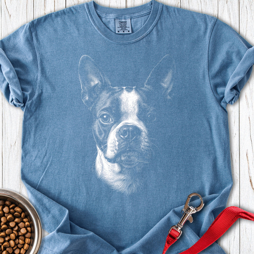 Boston Terrier Portrait Premium Tee — Blue Jean