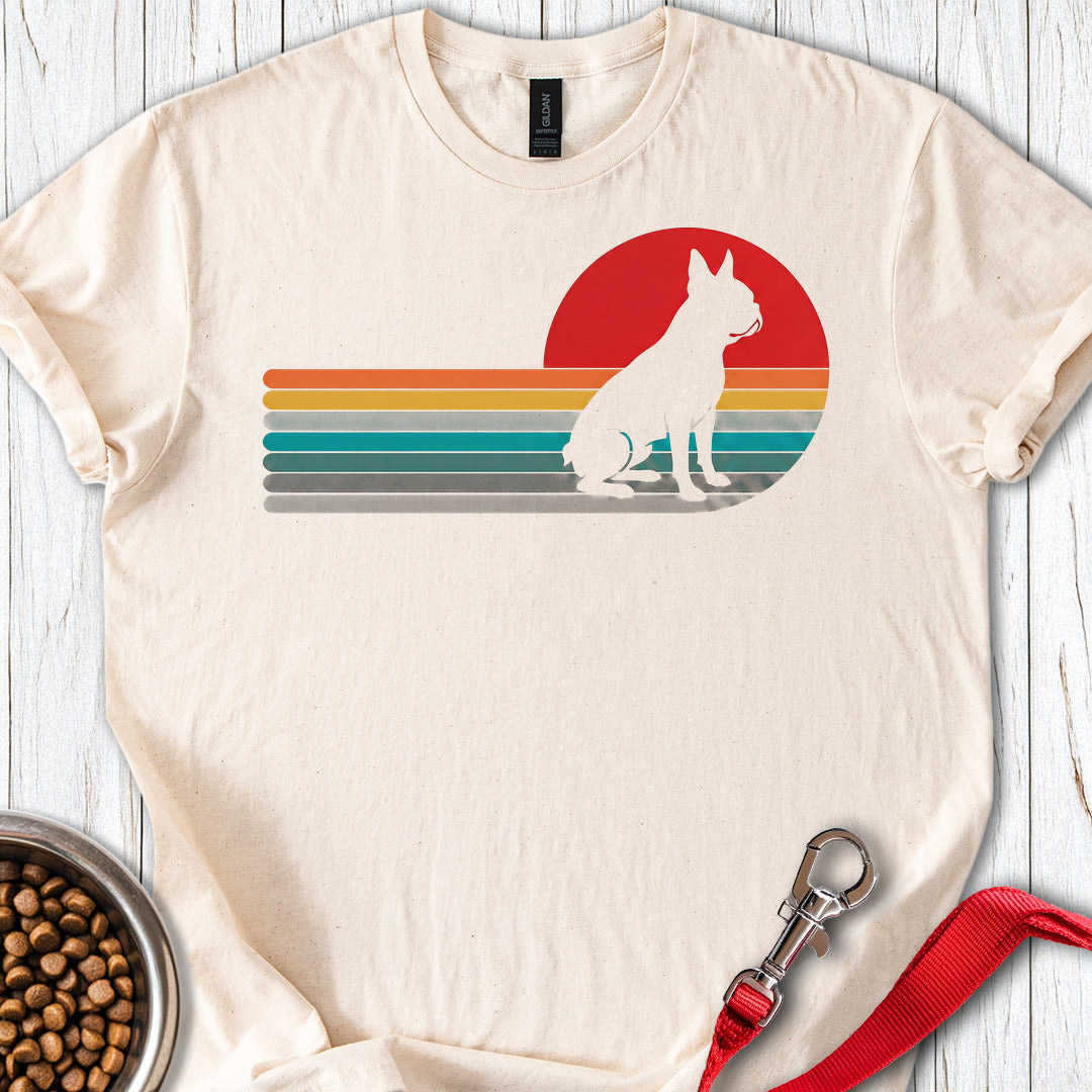 Boston Terrier Retro Sunset — Natural