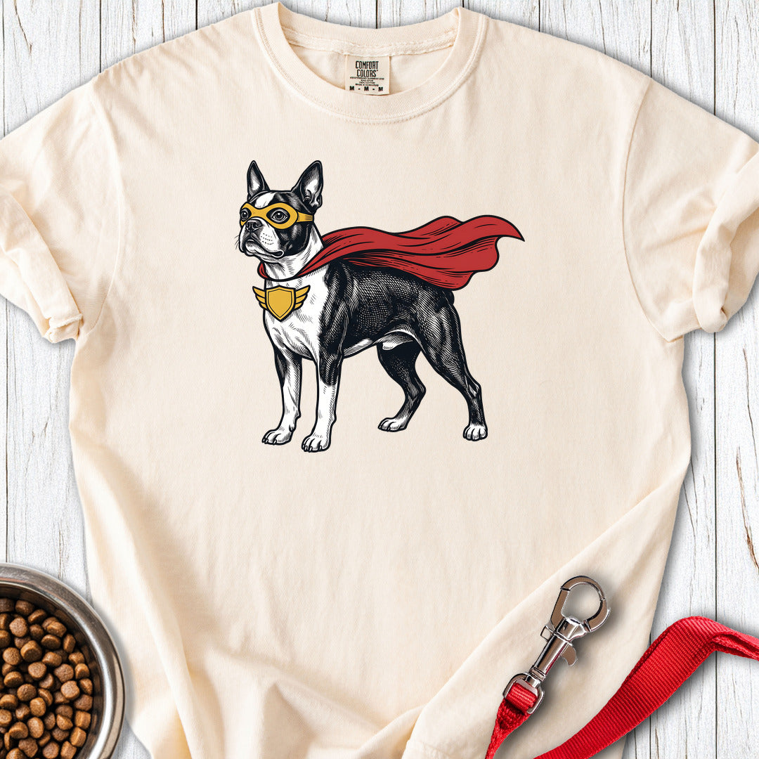 Boston Terrier Superhero Premium Tee — Ivory