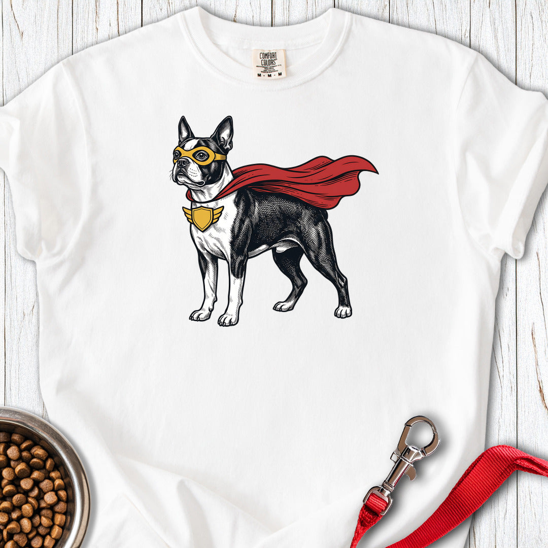 Boston Terrier Superhero Premium Tee — White