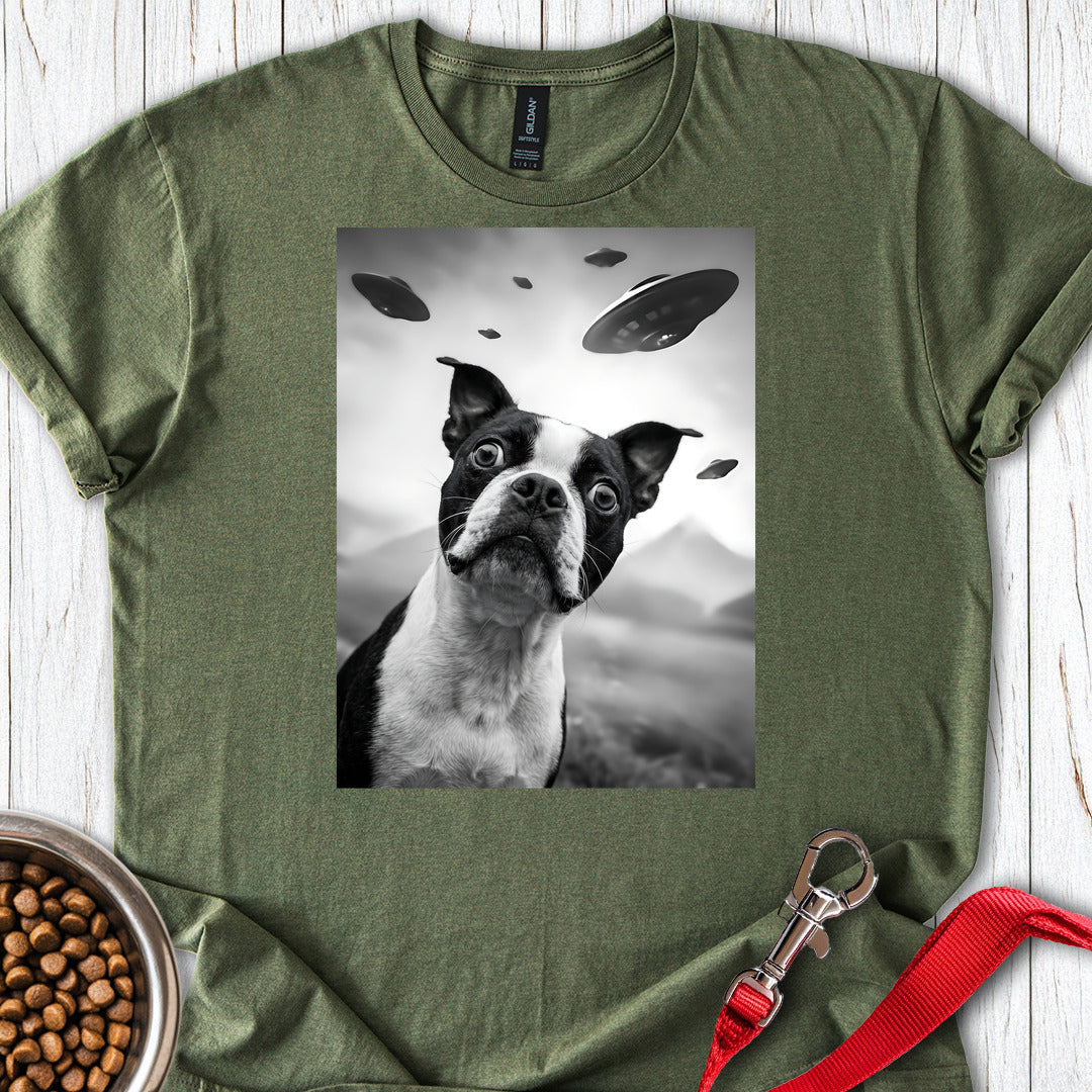 Boston Terrier UFO — Military Green