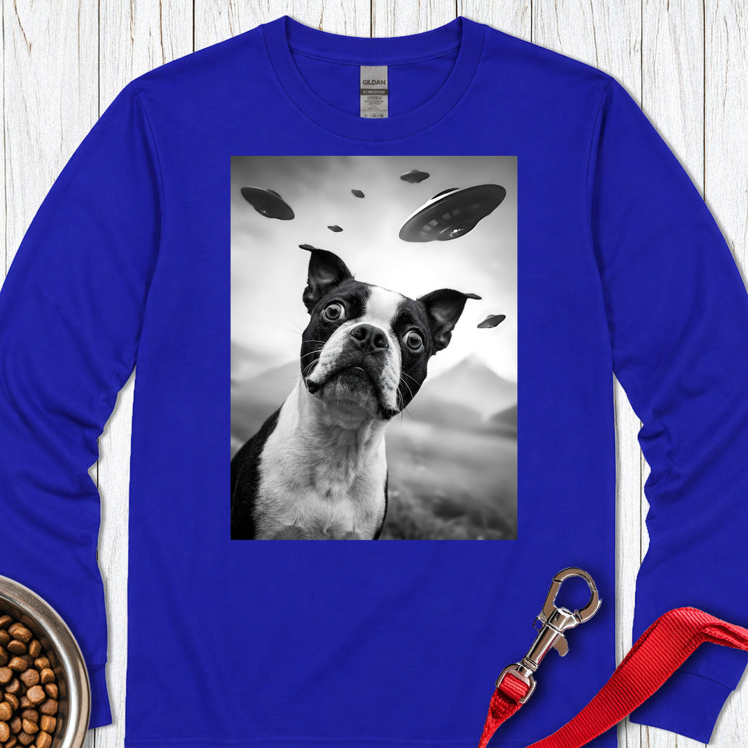 Boston Terrier UFO Long Sleeve — Royal