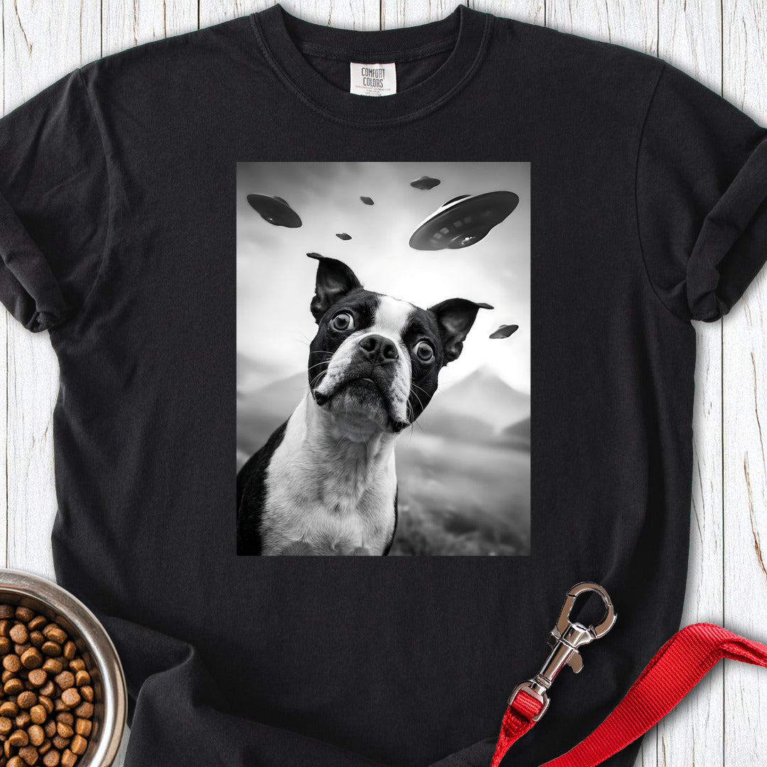 Boston Terrier UFO Premium Tee — Black