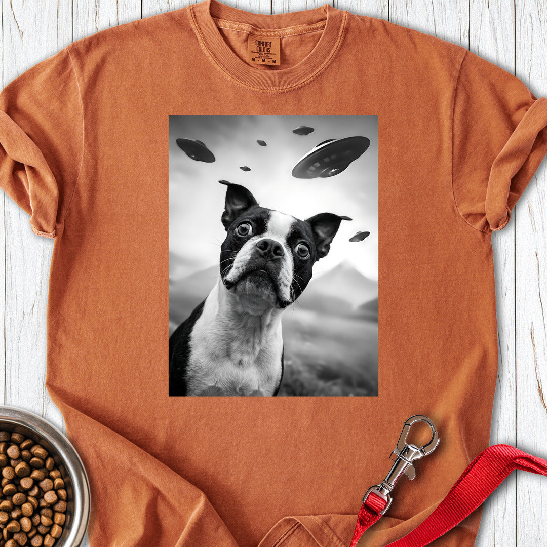 Boston Terrier UFO Premium Tee — Yam
