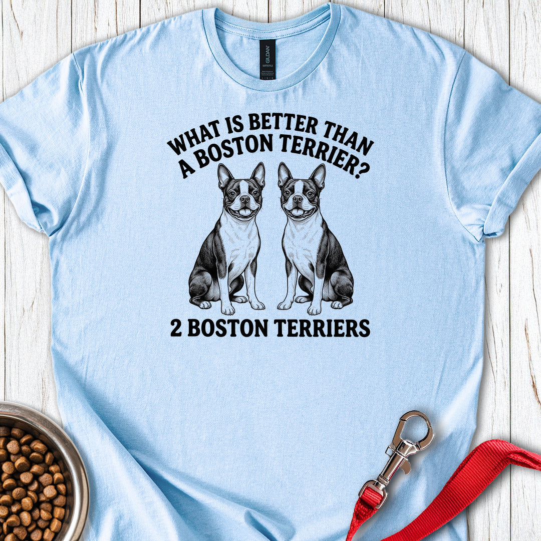 Boston Terrier What Is Better Than One — Light Blue