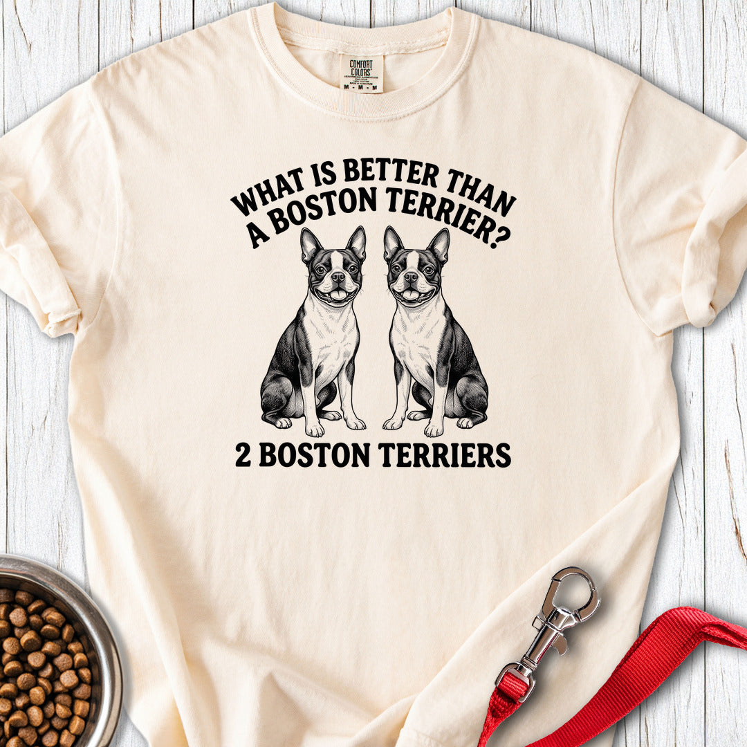 Boston Terrier What Is Better Than One Premium Tee — Ivory