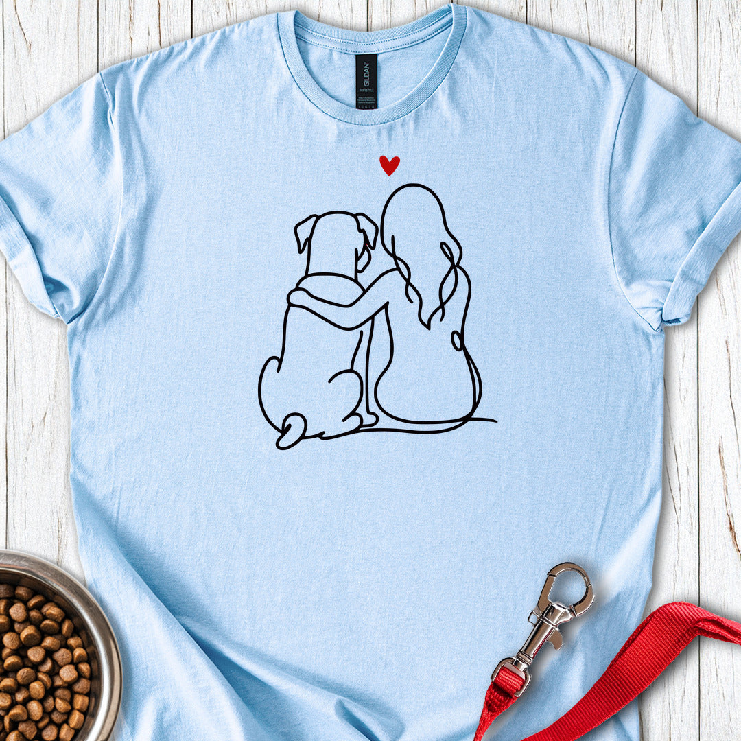 Boxer and Girl — Light Blue
