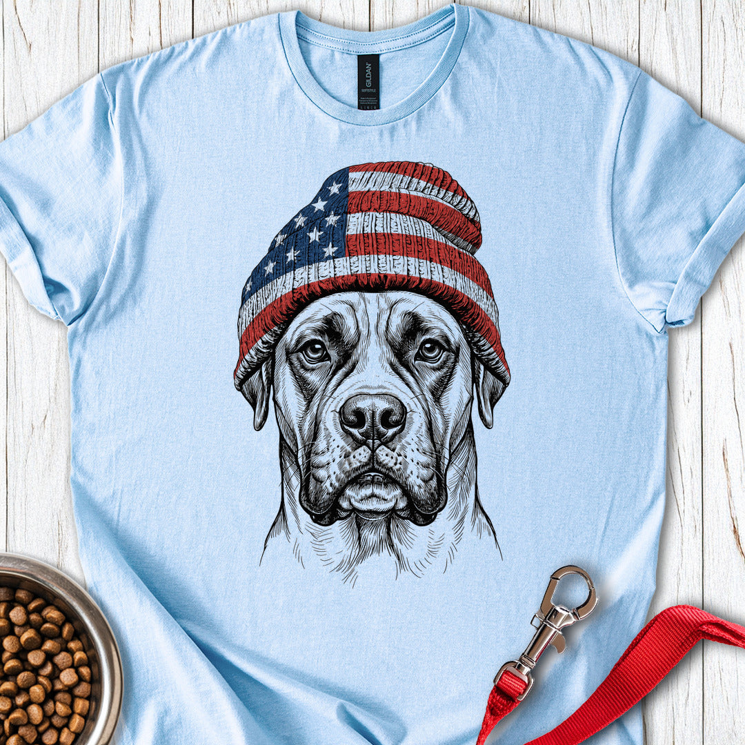 Boxer Beanie USA — Light Blue
