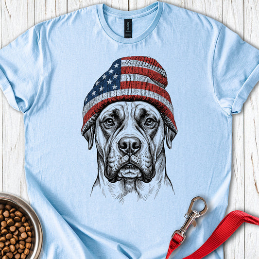 Boxer Beanie USA — Light Blue