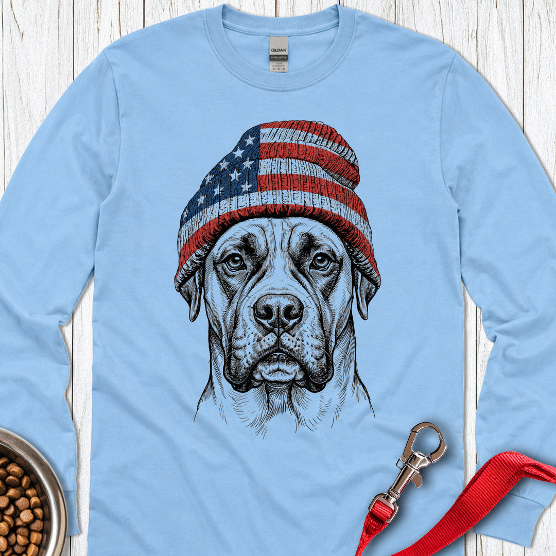 Boxer Beanie USA Long Sleeve Carolina Blue