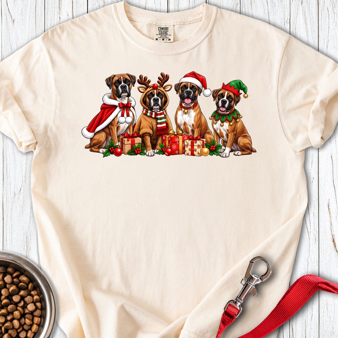Boxer Christmas Group Premium Tee Ivory