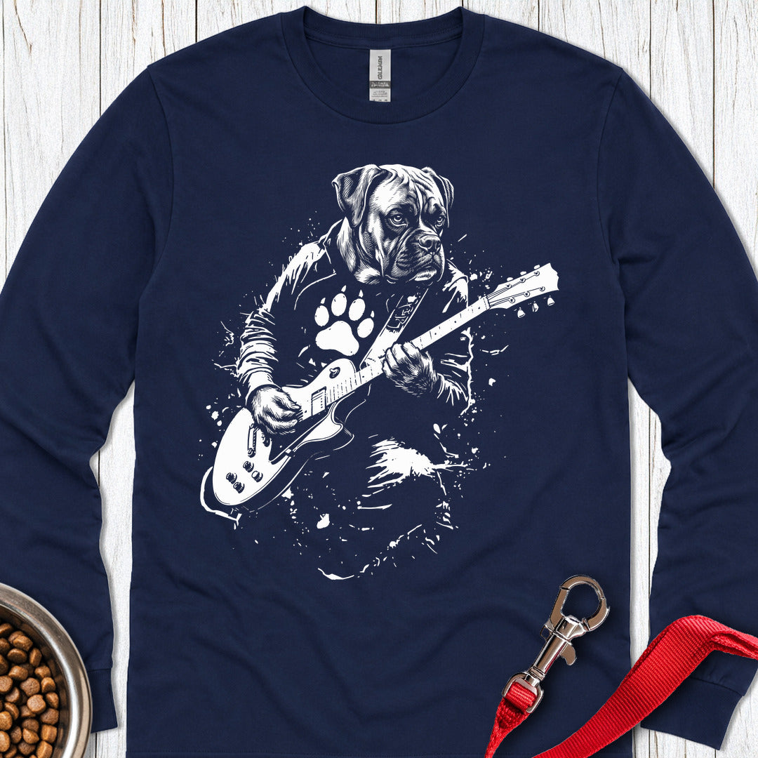 Boxer Guitar Long Sleeve Navy