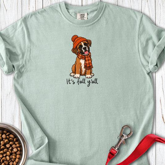 Boxer It's Fall Y'all Premium Tee — Bay