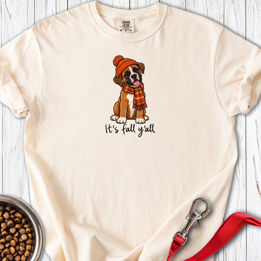 Boxer It's Fall Y'all Premium Tee — Ivory