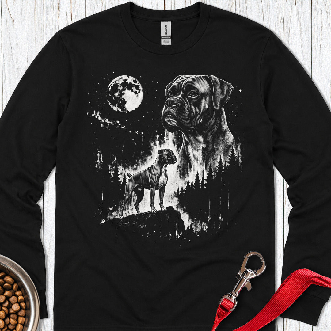 Boxer Moon Long Sleeve Black