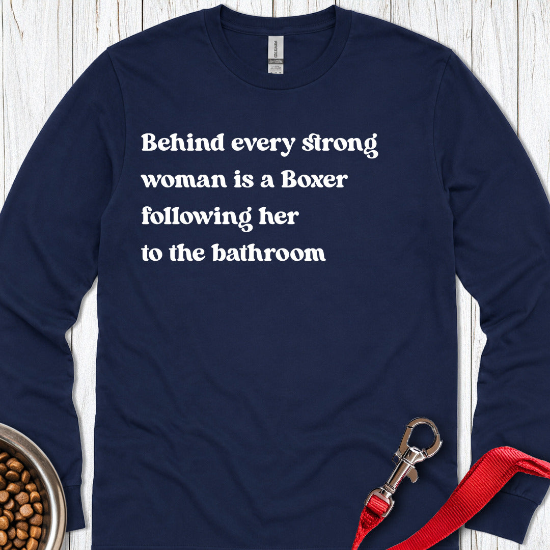Boxer Strong Woman Long Sleeve Navy
