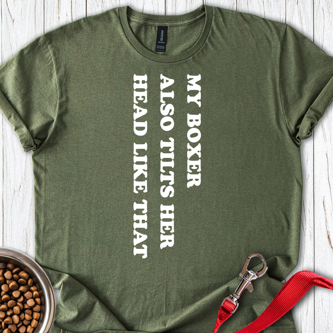 Boxer Tilt Her Head — Military Green